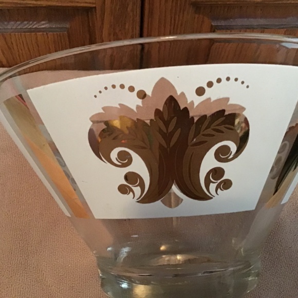 -Vintage Mid Century Fleur De Lis Motif Bowl - Picture 5 of 8